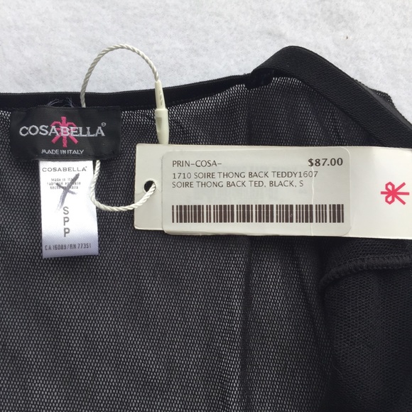 Cosabella Soirée Black Thong Teddy - Picture 4 of 4
